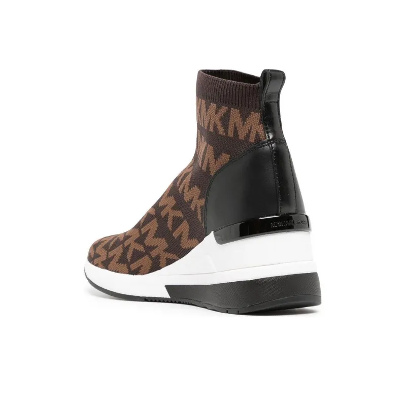 MICHAEL KORS Skyler Cushioned Slip-Resistant Breathable Coverage High-Top Casual Shoes Women's Brown-4