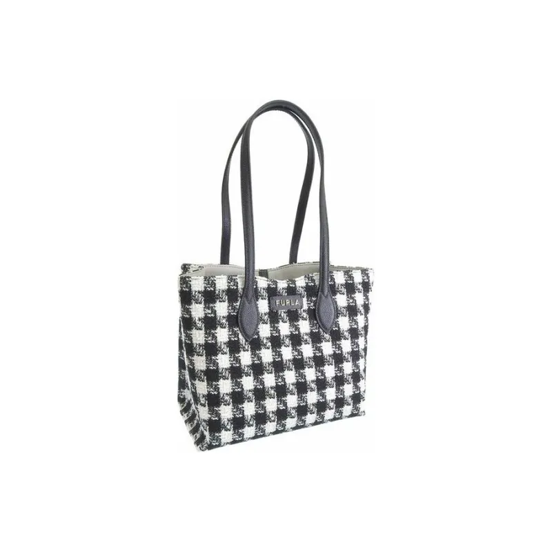 Furla Leather Handbag Women's Black & White-1