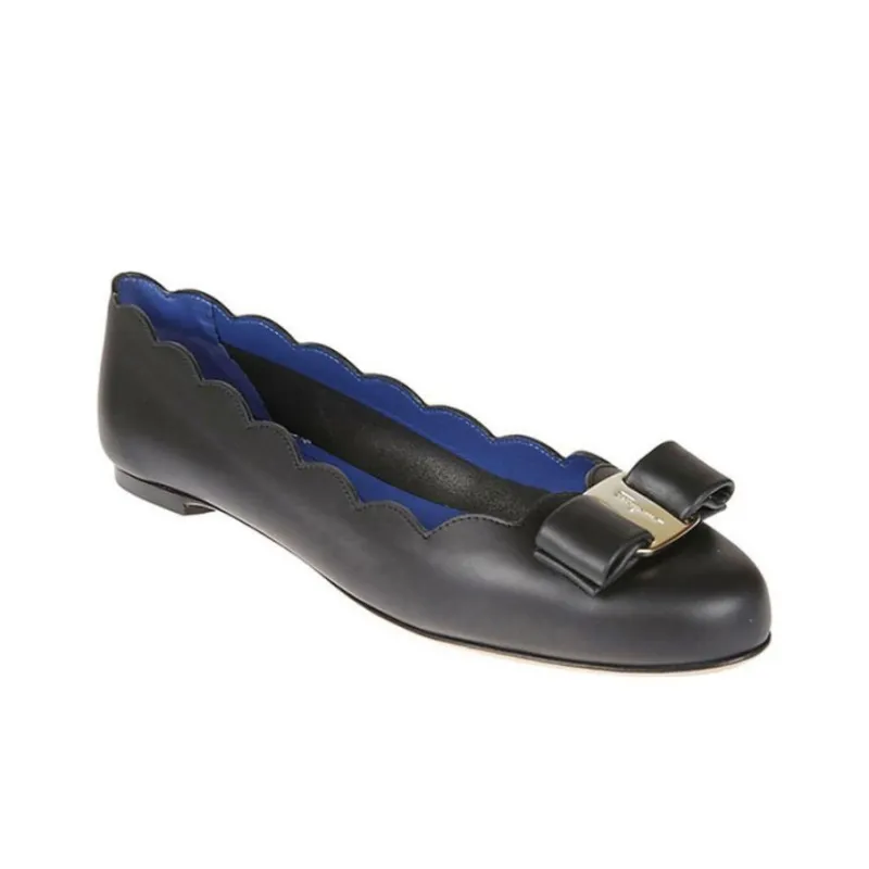 FERRAGAMO Varina Casual Single Shoes Women's Black-2