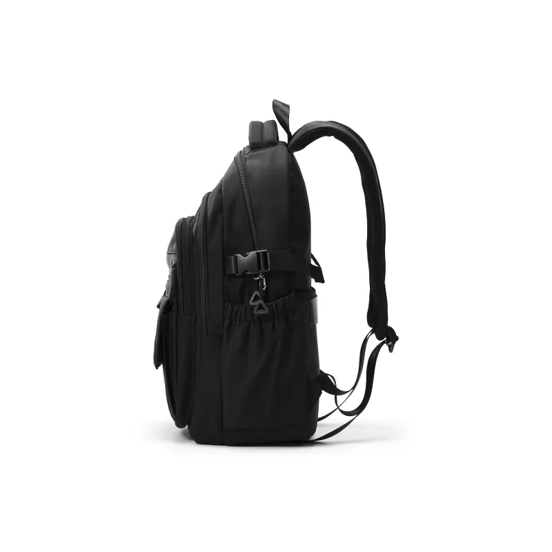 KEYSTREET Fabric Backpack Regular Unisex Black/Ecru/Gray/Blue-2