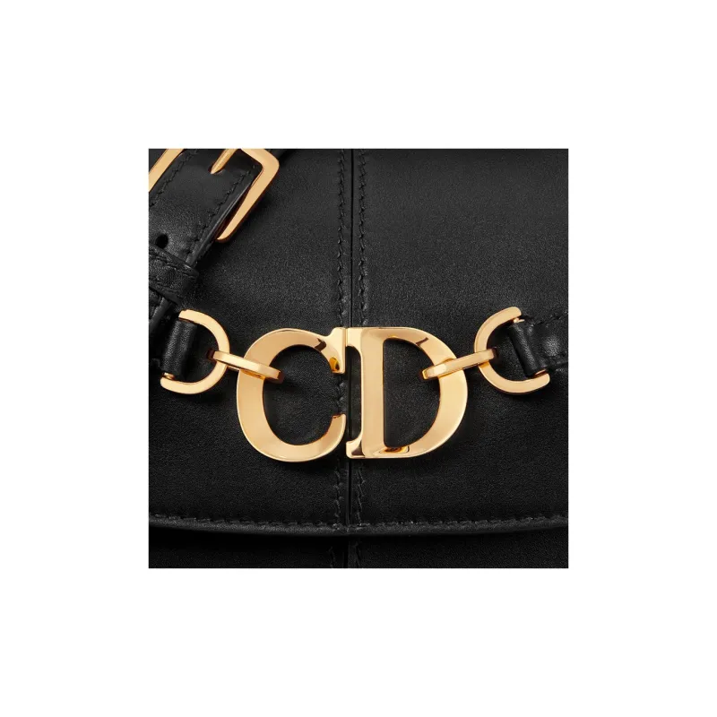 DIOR Cow Leather Shoulder Bag, Crossbody Bag Small Size Women's Black-5