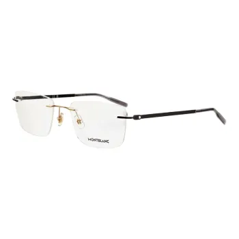 MONTBLANC Metal Rectangular Eyeglass Frames Men's Black