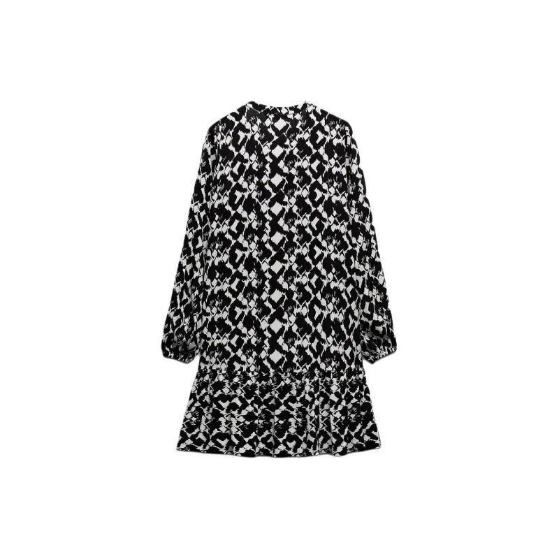 ZARA Long-Sleeved Dresses Women's Black-1