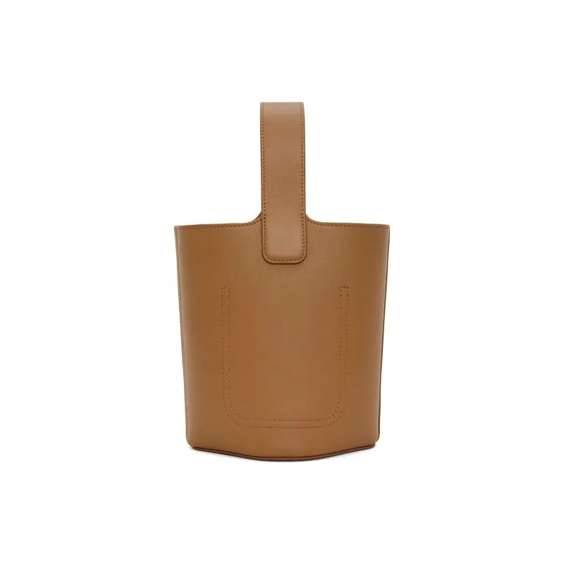LOEWE Soft Cow Leather Bucket Bag, Shoulder Bag, Crossbody Bag, Handbag Mini Women's Brown-2
