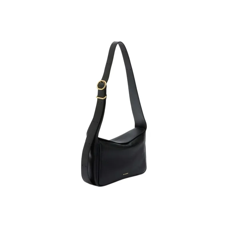 JIL SANDER Logo Detailed Zip Up Shoulder Bag-1