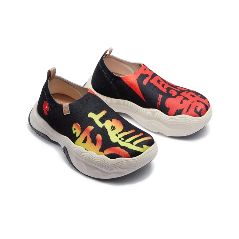 U.IN Painted Travel Shoes Year Of The Dragon TT Low-Top Casual Shoes Men's-9