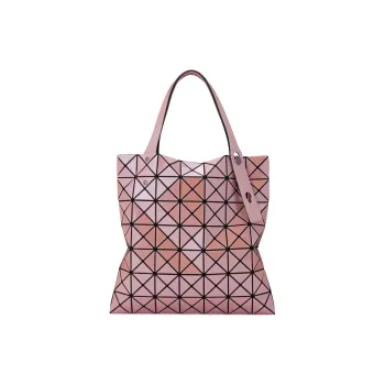 ISSEY MIYAKE Prism Polyvinyl Chloride Resin Tote Bag, Shopping Bag, Shoulder Bag, Handbag Regular Women's Pink Beige