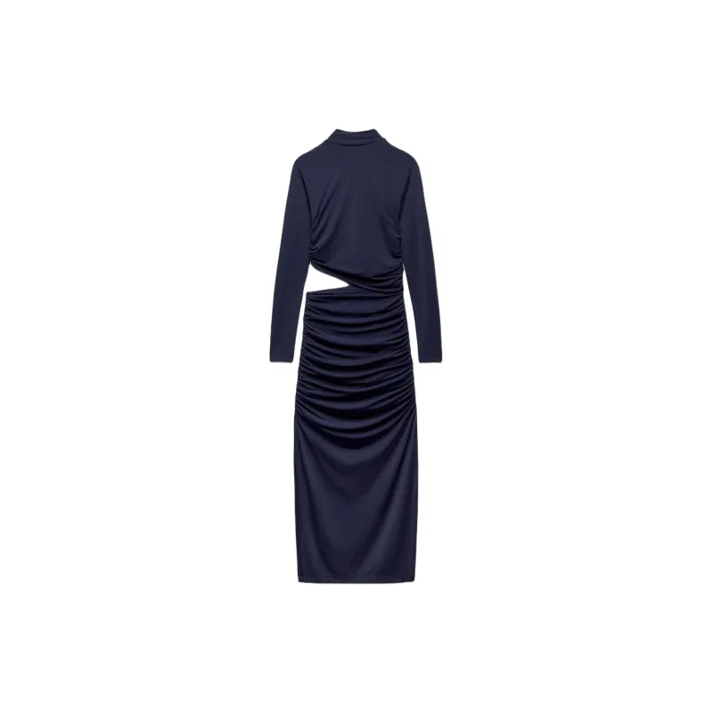 ZARA Long-Sleeved Dresses Women's Bright Blue-1
