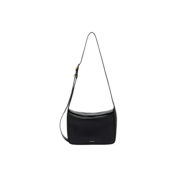 JIL SANDER Logo Detailed Zip Up Shoulder Bag