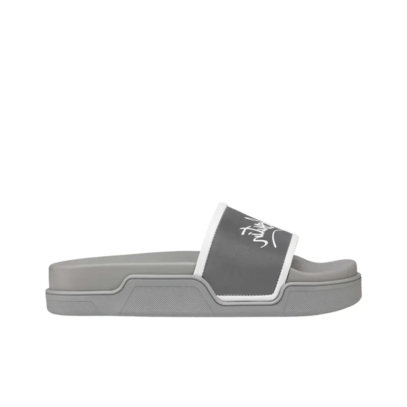 CL LUBOTING Rubber Sole Slide Slippers Men's Silver-1