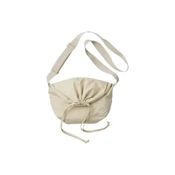 UNIQLO Cotton With Polyester Crossbody Bag, Shoulder Bag Regular Unisex Light Beige/Black/Green/Burgundy