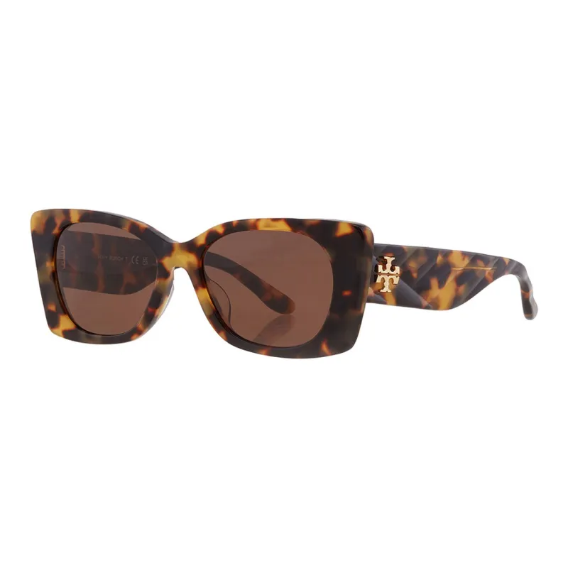 TORY BURCH Rectangular Sunglasses Women's Tortoiseshell-0