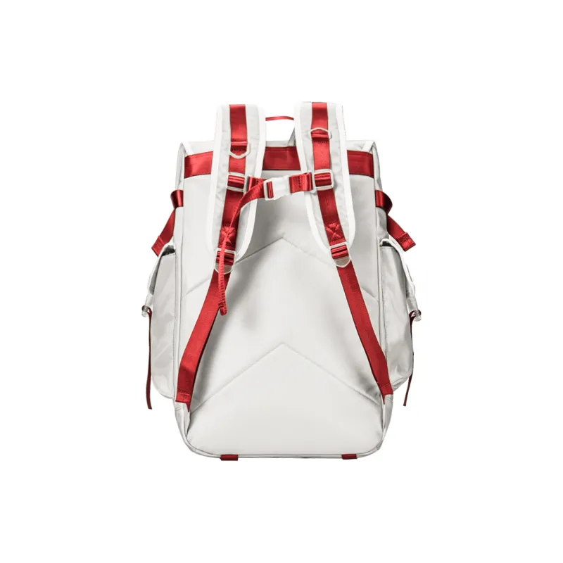 DRACONITE Polyester Multi Pocket Backpack Regular Unisex Gray Red Contrast-3