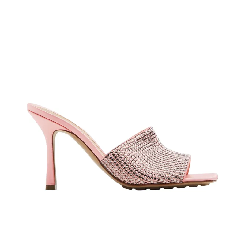 Bottega Veneta Stretch Slide Slippers Women's Pink-1