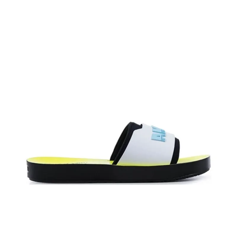 PUMA Surf Slide Rihanna Fenty Black White Yellow Women's-1
