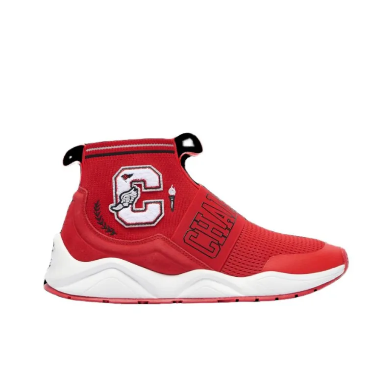 Champion Rally Pro Collegiate Cushioning Wear-Resistant High-Top Casual Shoes Men's Red White-1