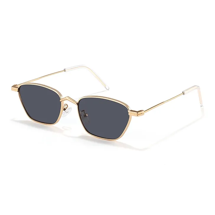 BERTHA Titanium Alloy Rectangular Sunglasses Unisex Gold/Silver-4