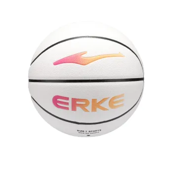 Erke PU Basketball White 6 Size 7 Ball Training Unisex
