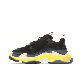 Balenciaga Triple S Daddy Shoes Black/Yellow Women's
