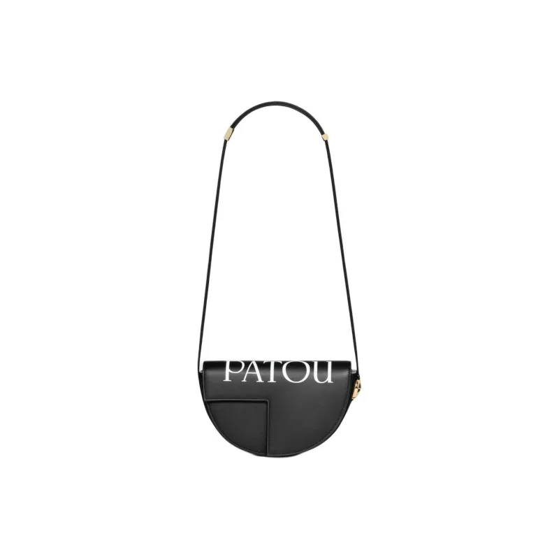 Patou Logo Print Fold Over Top Shoulder Bag-0