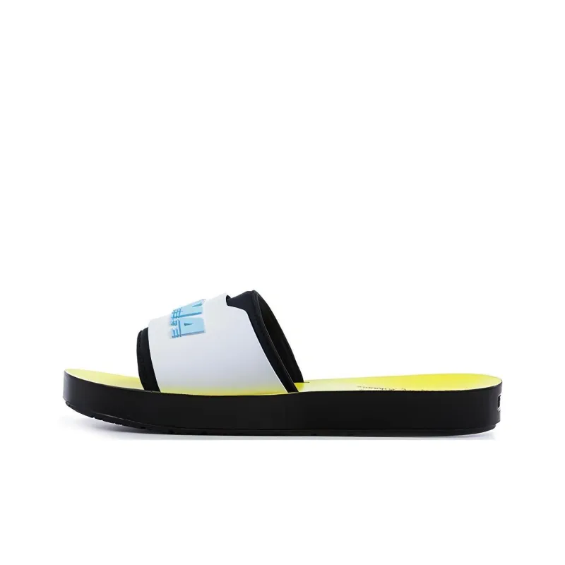 PUMA Surf Slide Rihanna Fenty Black White Yellow Women's-0
