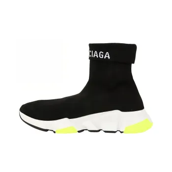 Balenciaga Speed Sneaker Cuffed 'Black Yellow'
