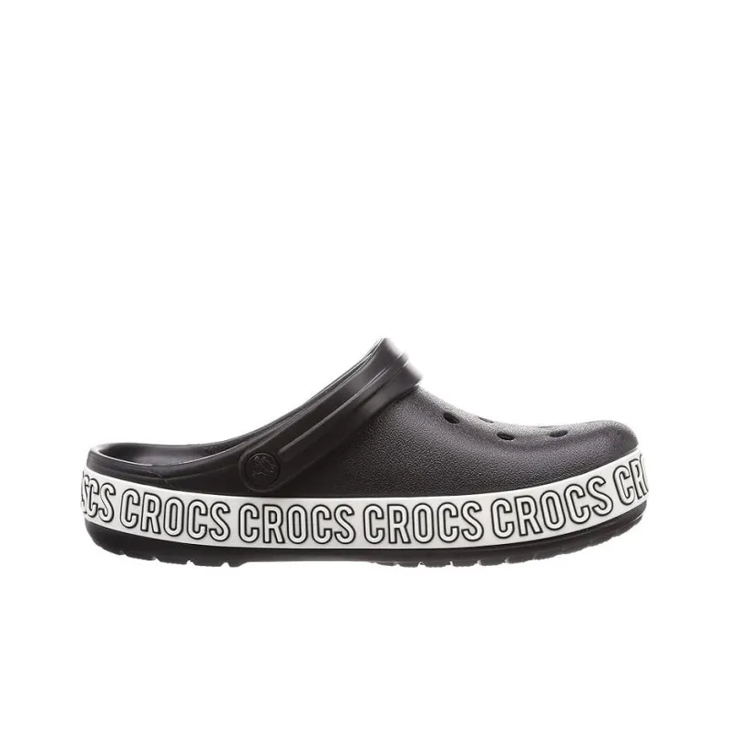 Crocs Crocband Logo Mania Beach Black Sandals-1