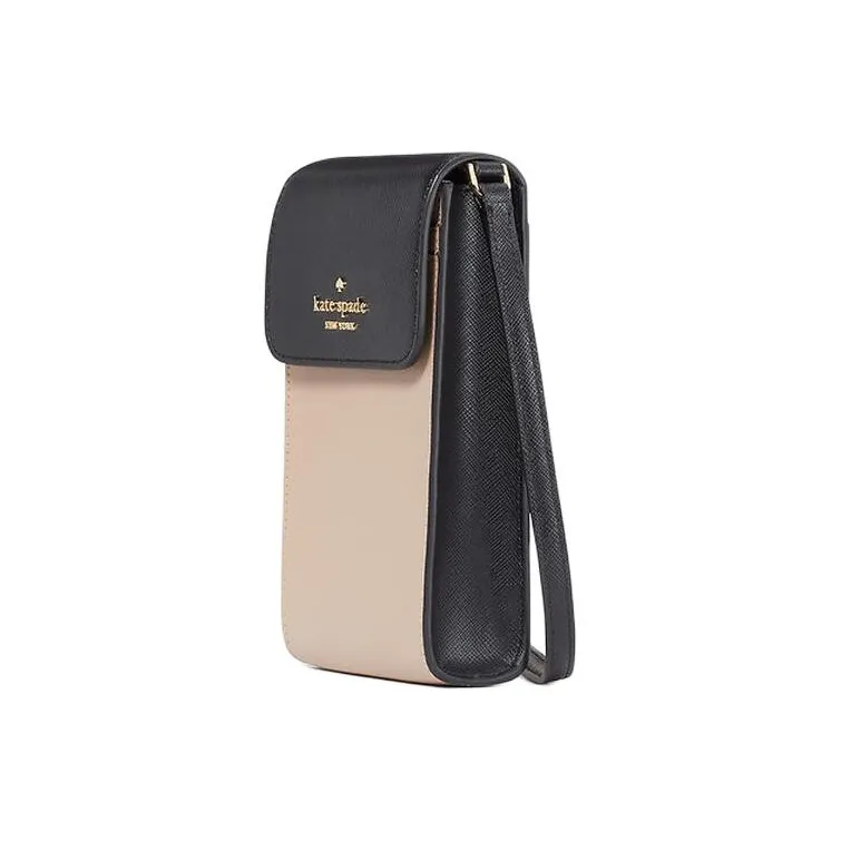Kate Spade Saffiano Leather Cell Phone Pouch, Shoulder Bag, Crossbody Bag Unisex More Roasting Hazelnut-1
