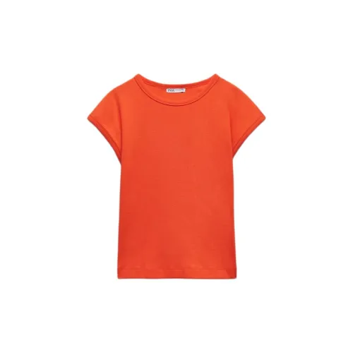 ZARA T-Shirts Women's Orange