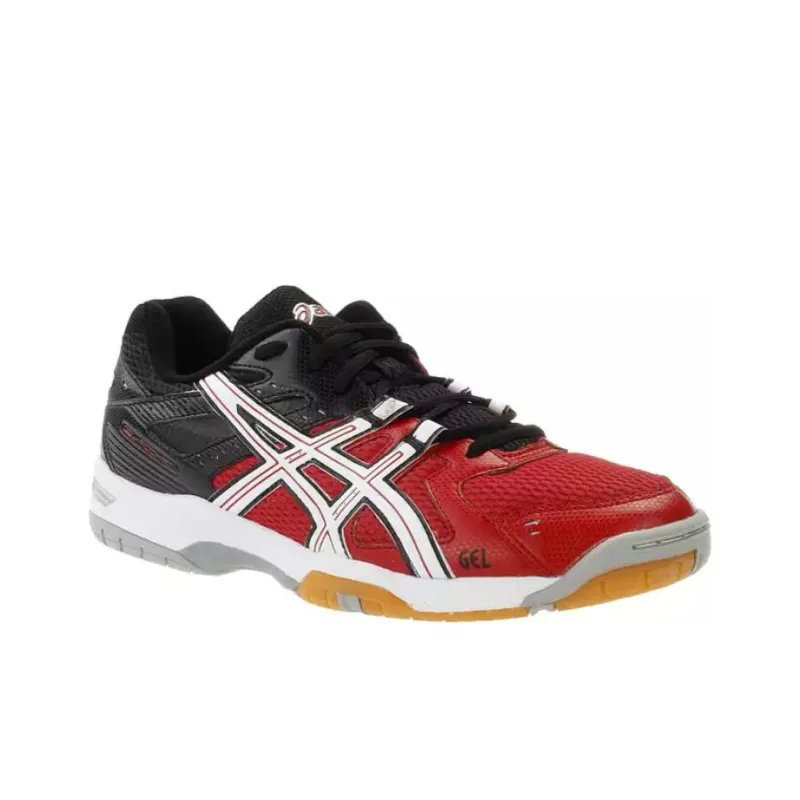 Asics Gel-Rocket 6 Wear-Resistant Low-Top Running Shoes Men's Red Black-2