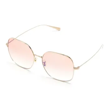 Oliver Peoples Titanium Irregular Shape Sunglasses Women's Gold