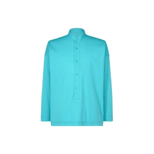 ISSEY MIYAKE Shirts Men Turquoise Blue