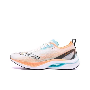 XTEP Cushioning Abrasion Resistant Lightweight Rebound Low Top Sprint Running Shoes Men's White Yellow Black