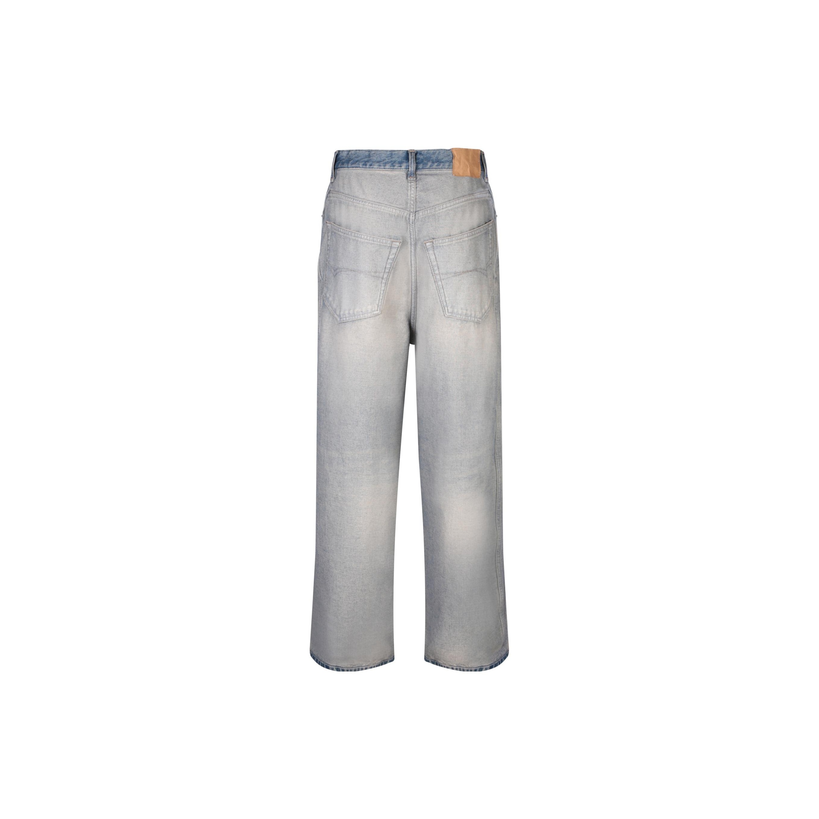 Balenciaga Logo Patch Oversized Jeans - POIZON Balenciaga Logo Patch Oversized Jeans - POIZON