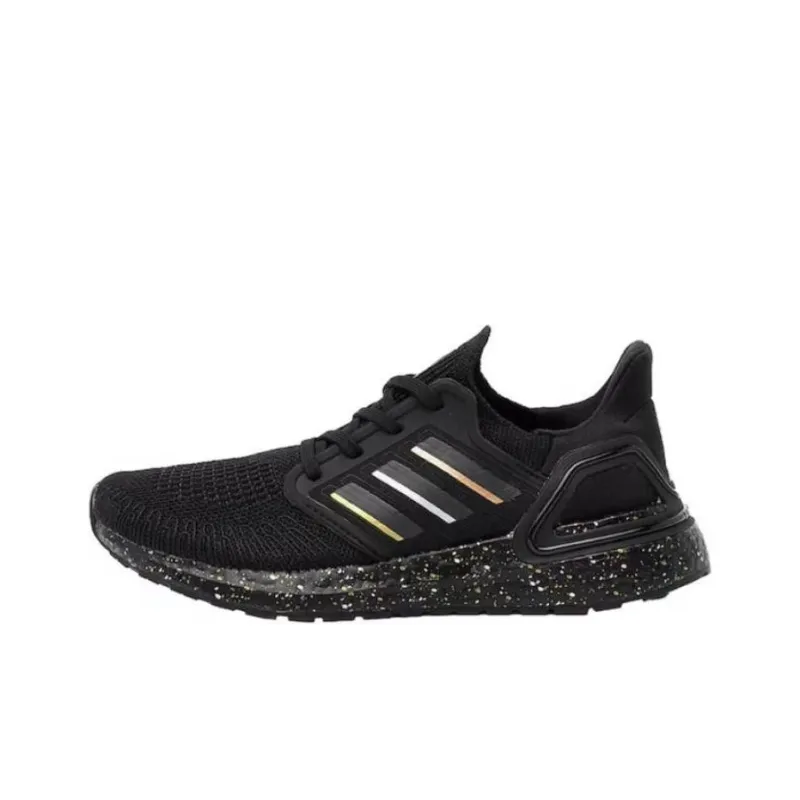 Adidas Ultra Boost 20 Black Gold Metallic Silver Women's-0