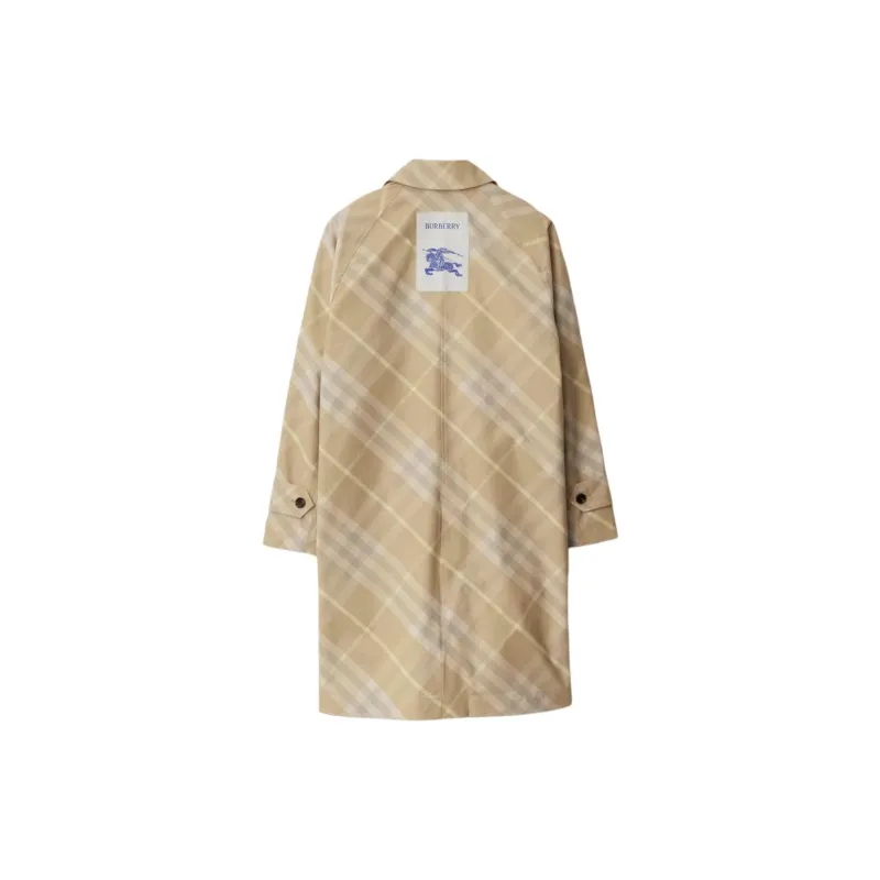 Burberry Reversible Check Printed Buttoned Car Coat-1