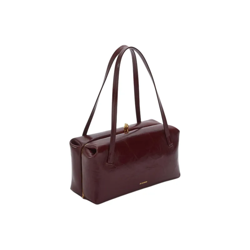 JIL SANDER Calfskin One Shoulder Handbags Small Size Women's Burgundy-1