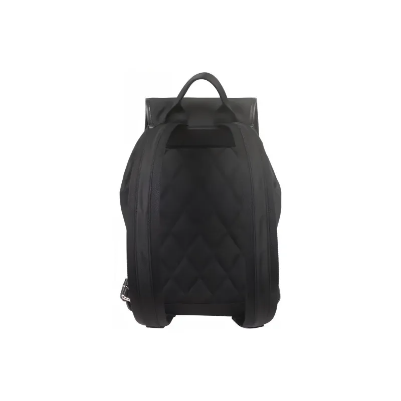 Burberry Logo Print Nylon Double Buckle Backpack Black-2