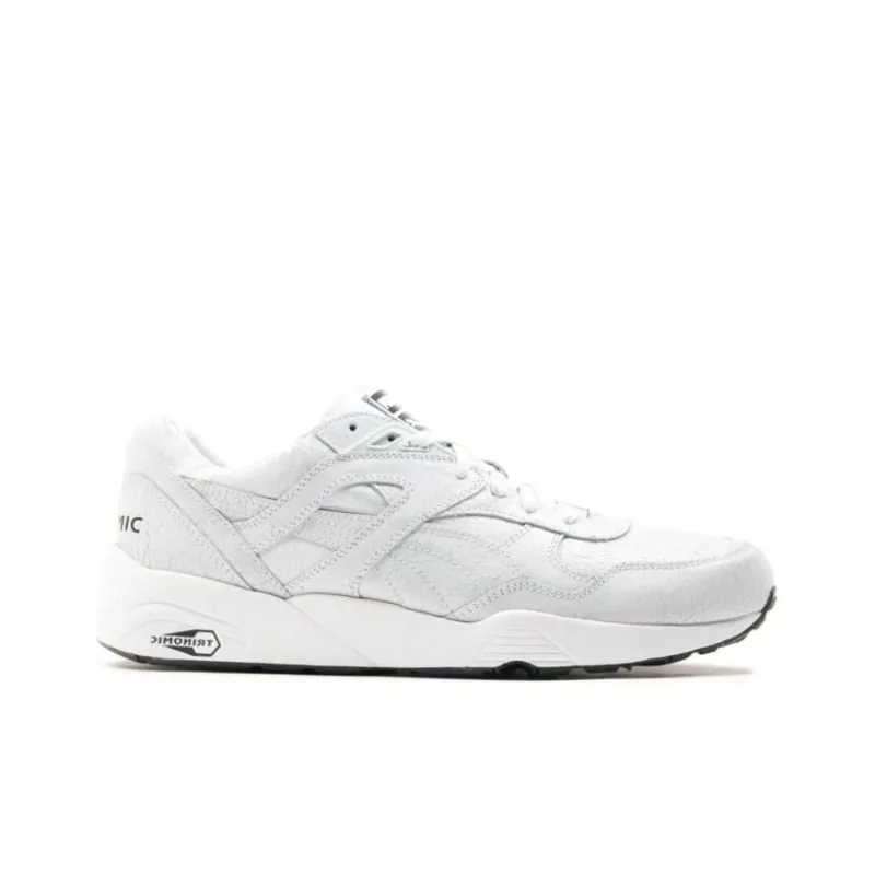 PUMA R698 Trinomic Crckl Wear-Resistant Slip-Resistant Low-Top Casual Shoes Men's White-1