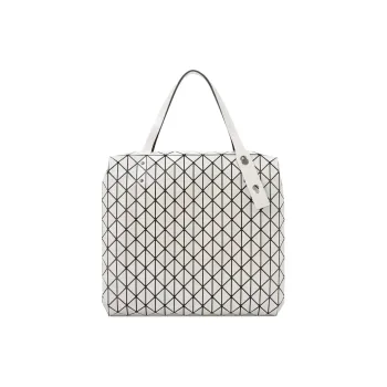 ISSEY MIYAKE Row Metallic Polyvinyl Chloride Resin Handbag Women's Ivory