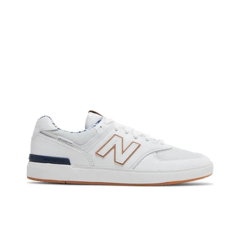 New Balance NB 574 All Coasts AM Wear-Resistant Breathable Slip-Resistant Low-Top Skateboard Shoes Unisex Arctica White-1