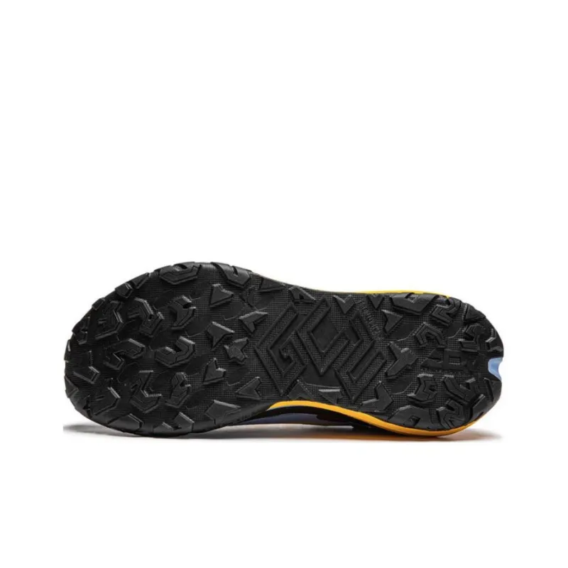 LiNing Dilu Support Cushioning Wear-Resistant Slip-Resistant Rebound Low-Top Running Shoes Men's Blue Black-4