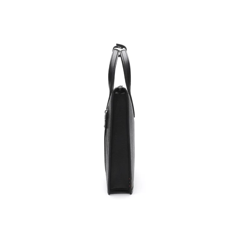 Satchi Top Grain Cow Leather Handbag Official Bag Regular Men's Black-2