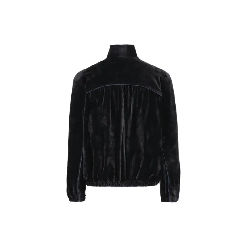 FENDI Logo Embroidered Zip Up Jacket-1