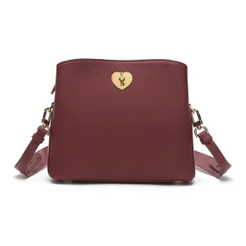 Satchi Cow Leather Handbag Small Size Women's Red