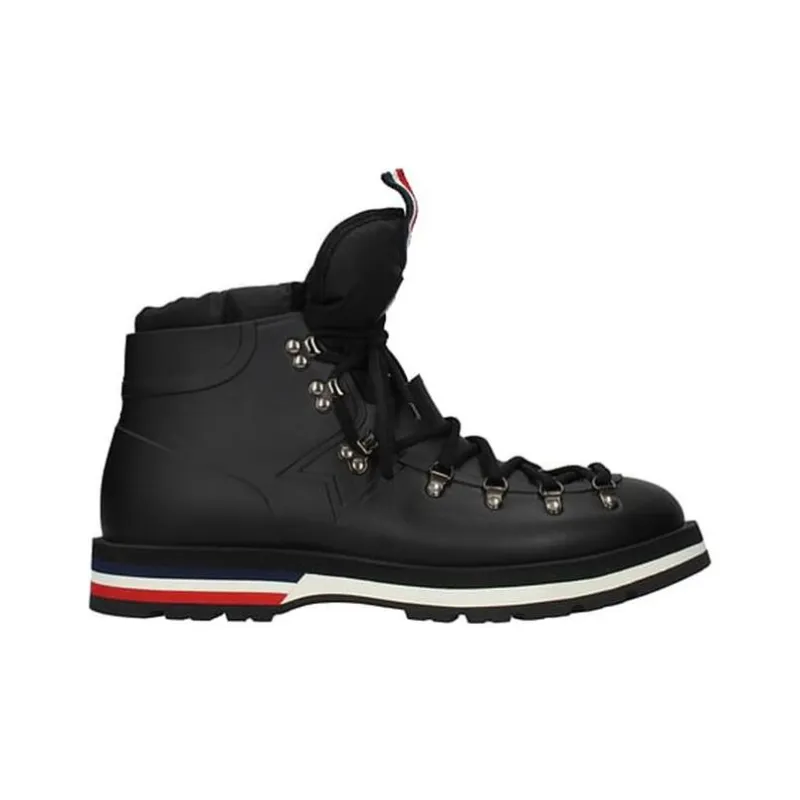 Moncler Abrasion Resistant High Top Hiking Shoes Men's Black-1