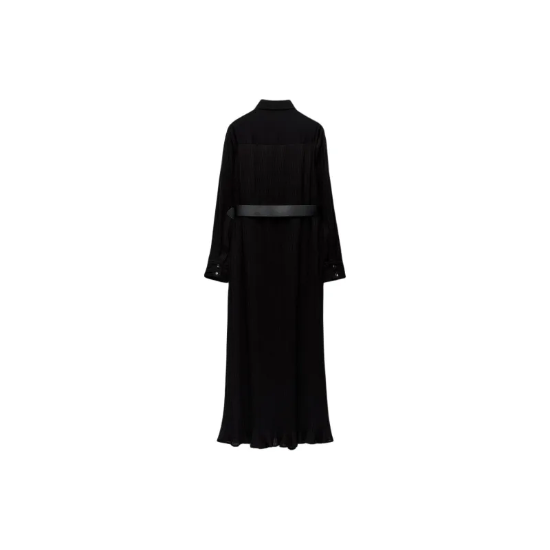 ZARA Long-Sleeved Dresses Women's Black-1