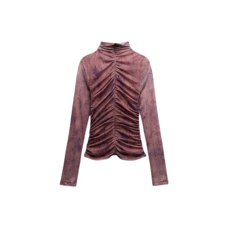 ZARA T-Shirt Women's Vinegar Chestnut-1