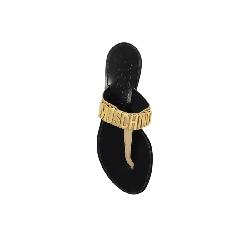 MOSCHINO Flip Flops Women's Brown-4