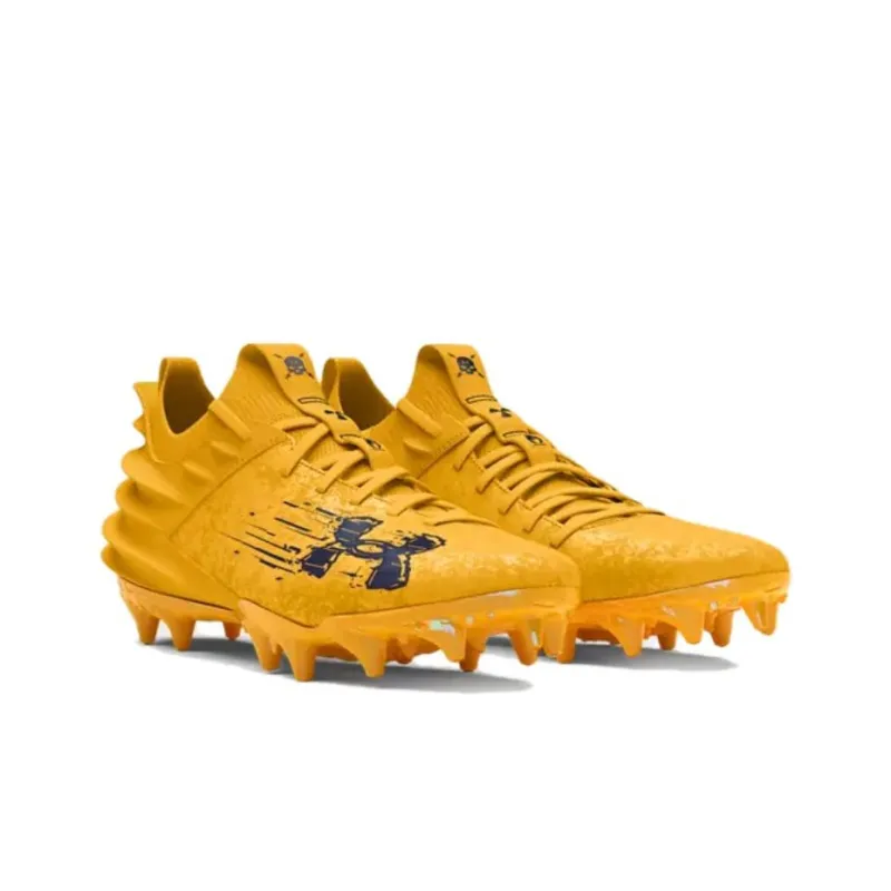 Under Armour AG Artificial Ground Anti Slip Wear Resistant Soccer Shoes Men's Yellow-2
